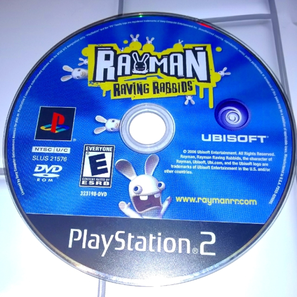 PS2 Rayman Raving Rabbids Playstation 2 Video Game Disc